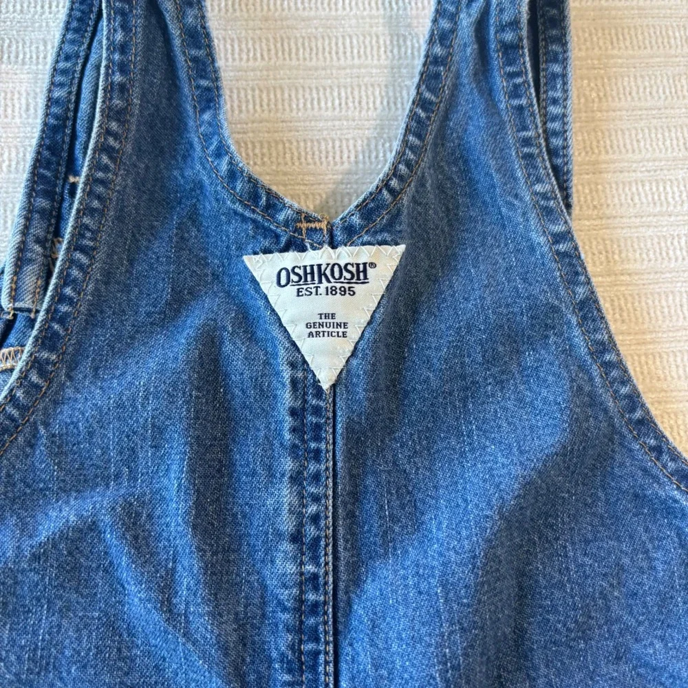 Vintage OshKosh Bgosh Kids Blue Denim Bib Overalls 24 Months Medium Wash Cotton